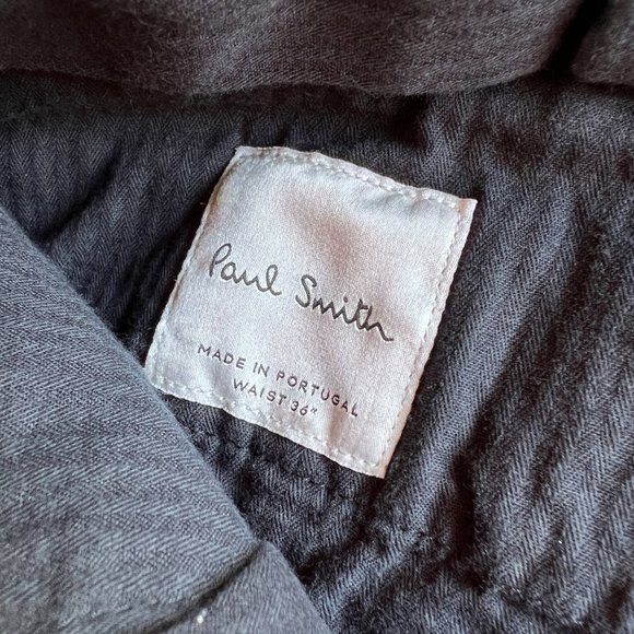 Paul Smith Navy Seersucker Shorts Size 36 - Picture 5 of 6